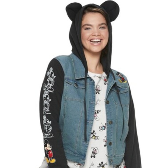 Disney Mickey Mouse 90th Anniversary Ear Denim Jacket, Size 2xl, Sold Out - Picture 1 of 13